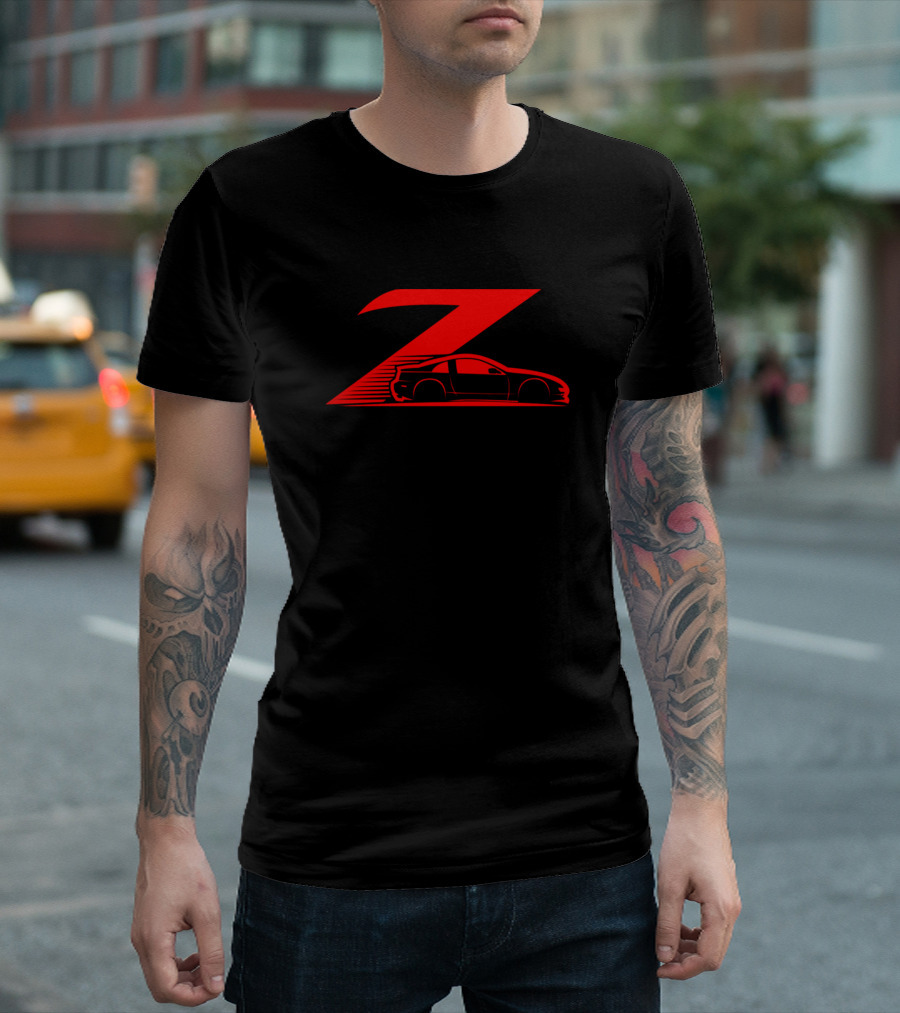 350Z Red Car Silhouette with Z Emblem T-Shirt