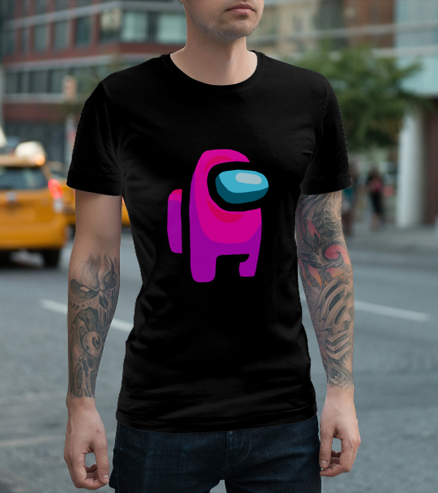 Among Us Pink Crewmate Icon T-Shirt