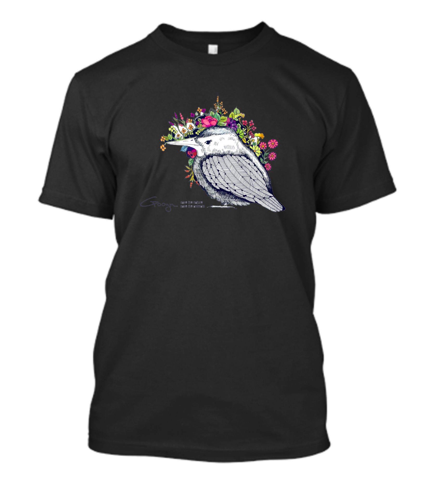 Take The Risk Rue The Chance Bird Flower T-Shirt