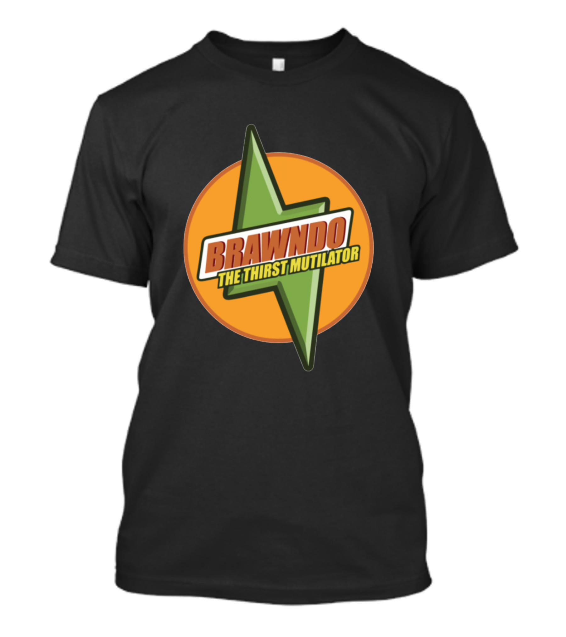 Brawndo The Thirst Mutilator Orange Green T-Shirt