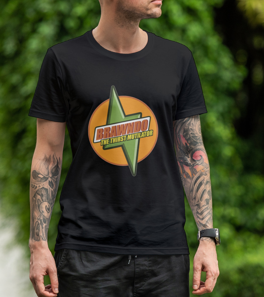 Brawndo The Thirst Mutilator Orange Green T-Shirt
