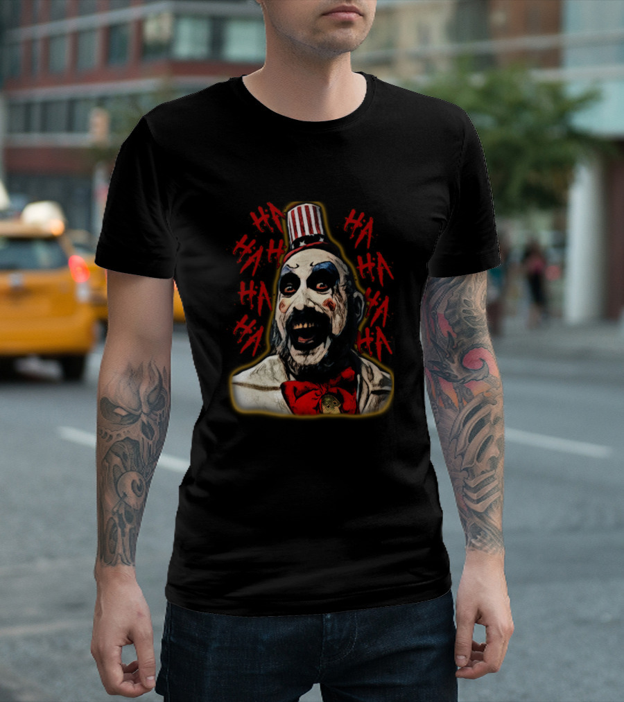 Captain Spaulding Clown Laugh Horror Icon HA HA HA T-Shirt