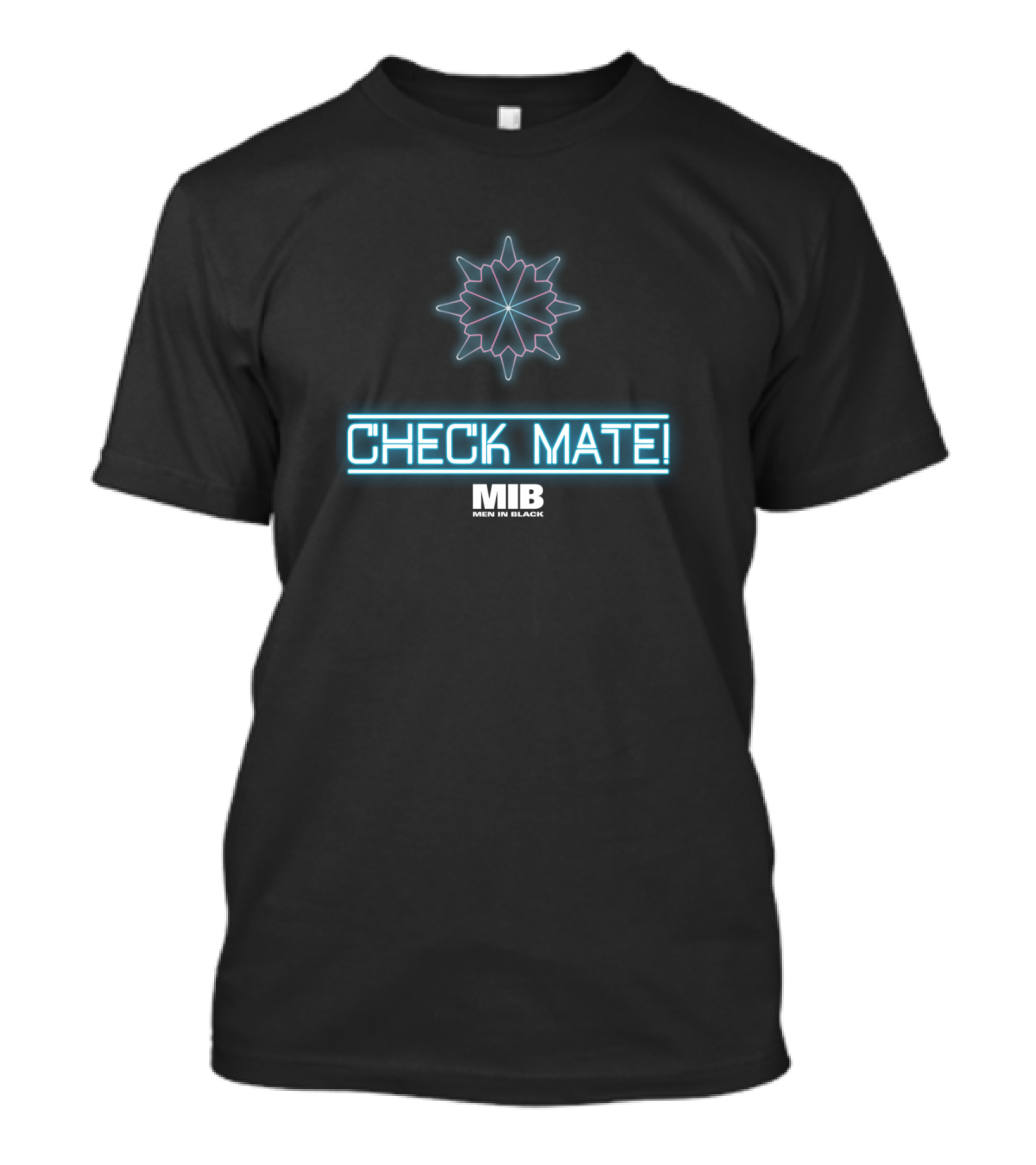 CHECK MATE MIB MEN IN BLACK NEON STAR T-Shirt