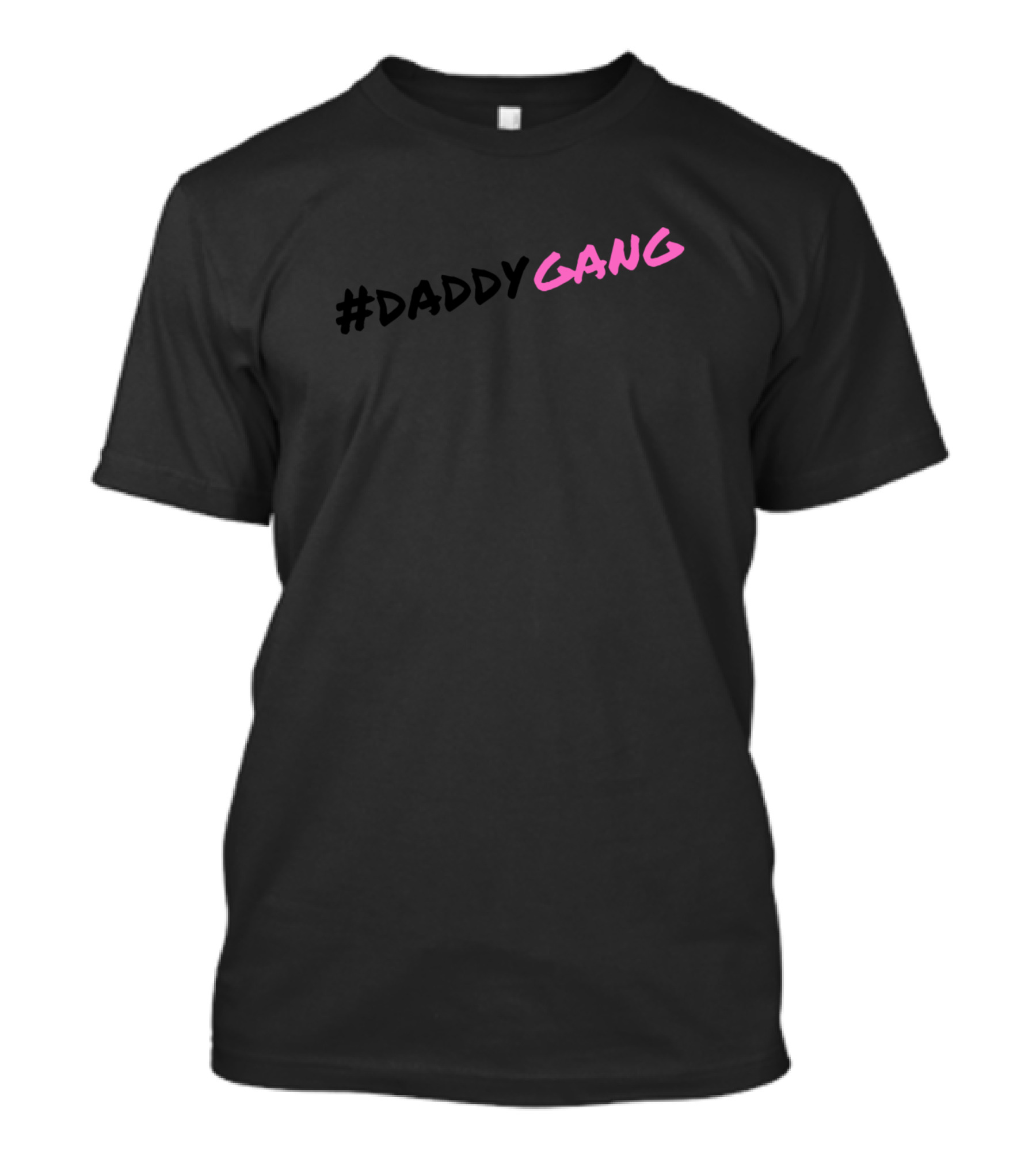 DaddyGang Hashtag Bold Concept In Black And Pink T-Shirt