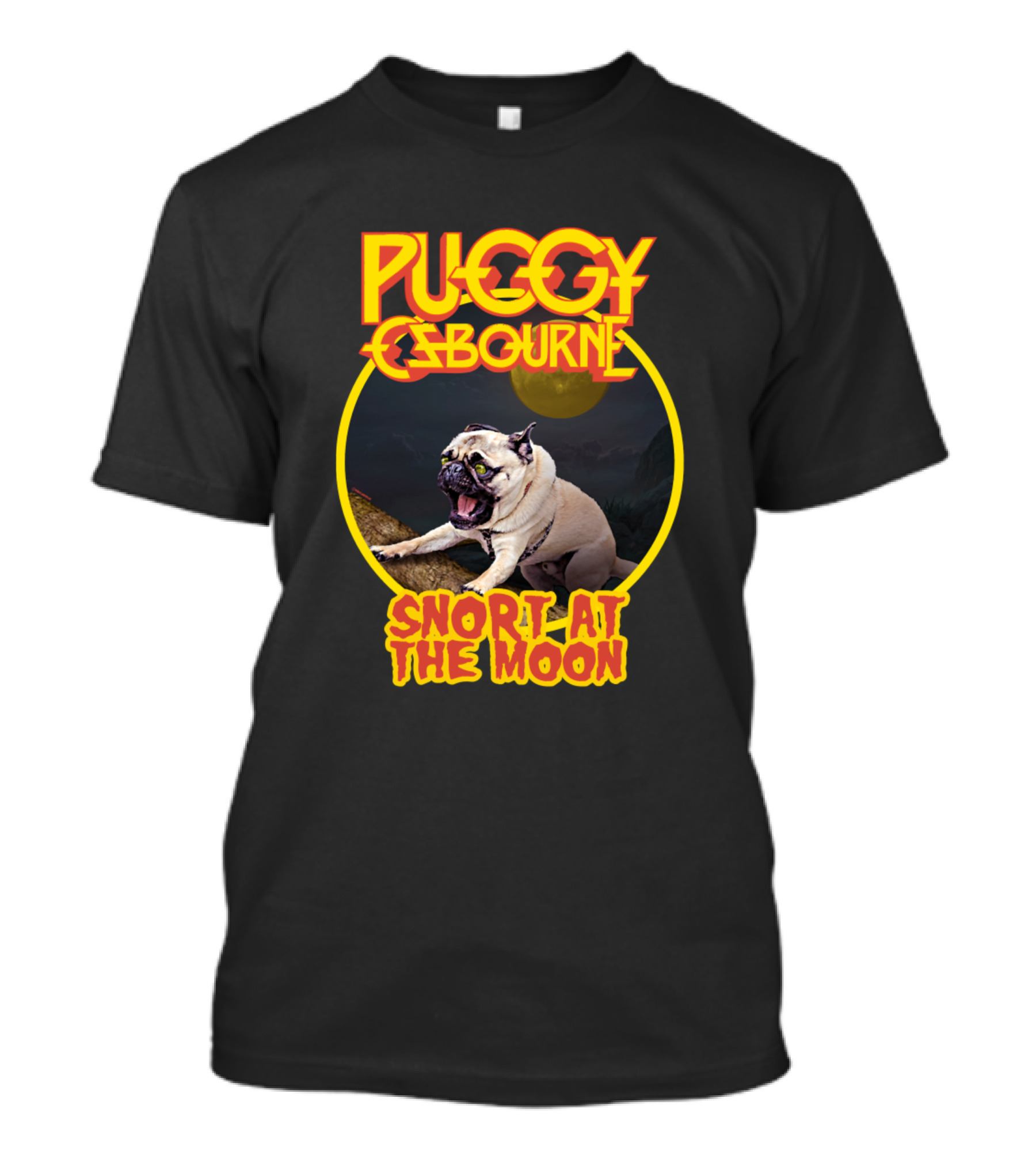 Puggy Osbourne Snort At The Moon T-Shirt