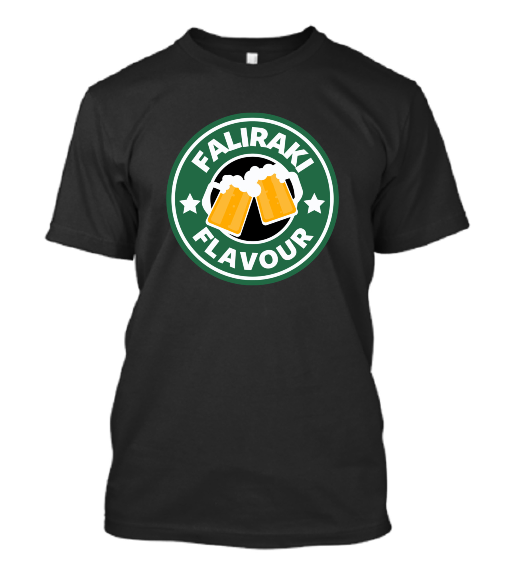 Faliraki Flavour Beer Mug Icon Circular Emblem T-Shirt