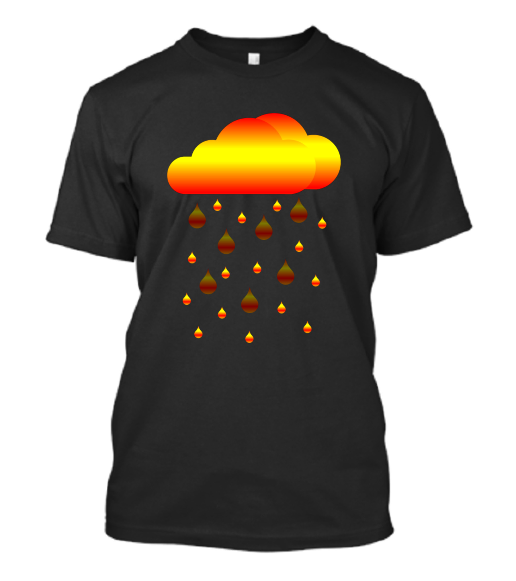 Fire Rain And Cloud Fiery Drops T-Shirt