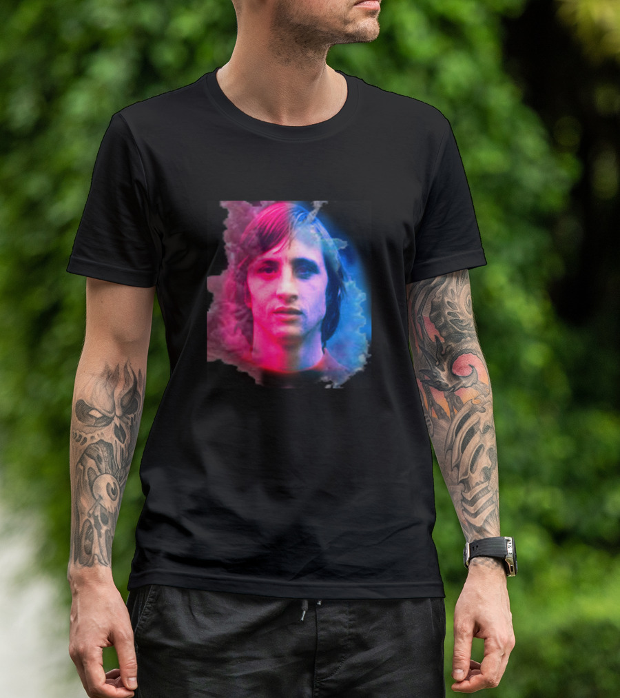 Johan Cruyff Iconic Portrait Neon T-Shirt