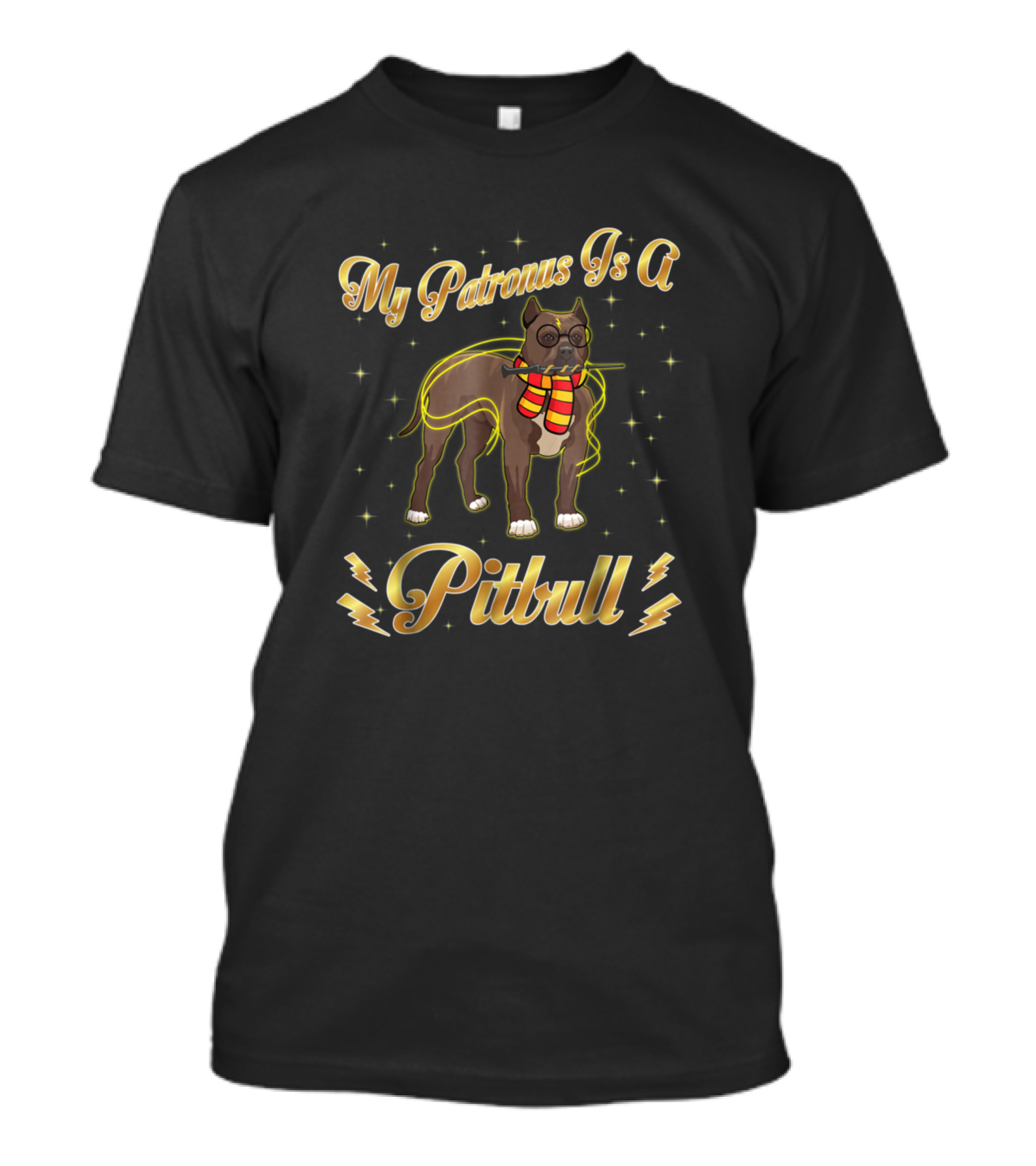 My Patronus Is A Pitbull Harry Dog Potter Gryffindor Scarf Magic T-Shirt