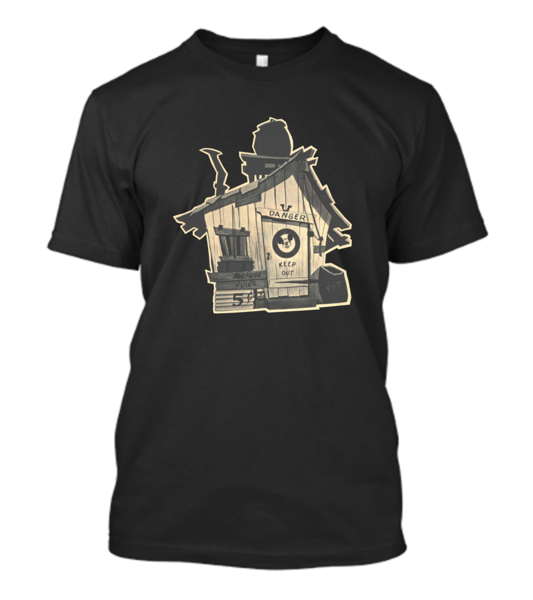 Retro Mickey Mouse Danger Juice Keep Out House T-Shirt