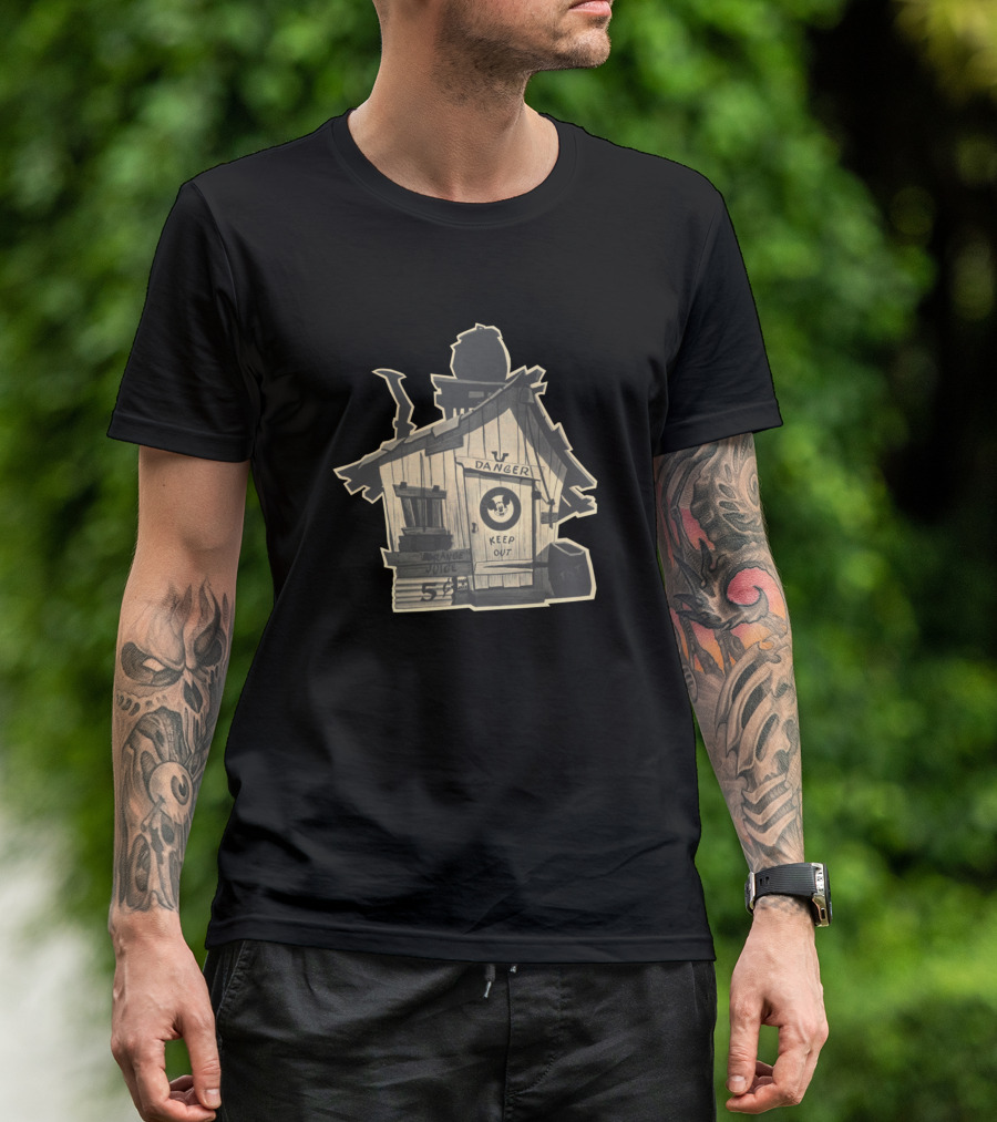 Retro Mickey Mouse Danger Juice Keep Out House T-Shirt