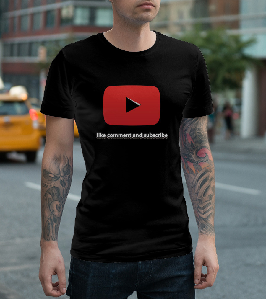 Youtube Like Comment And Subscribe Play Button T-Shirt