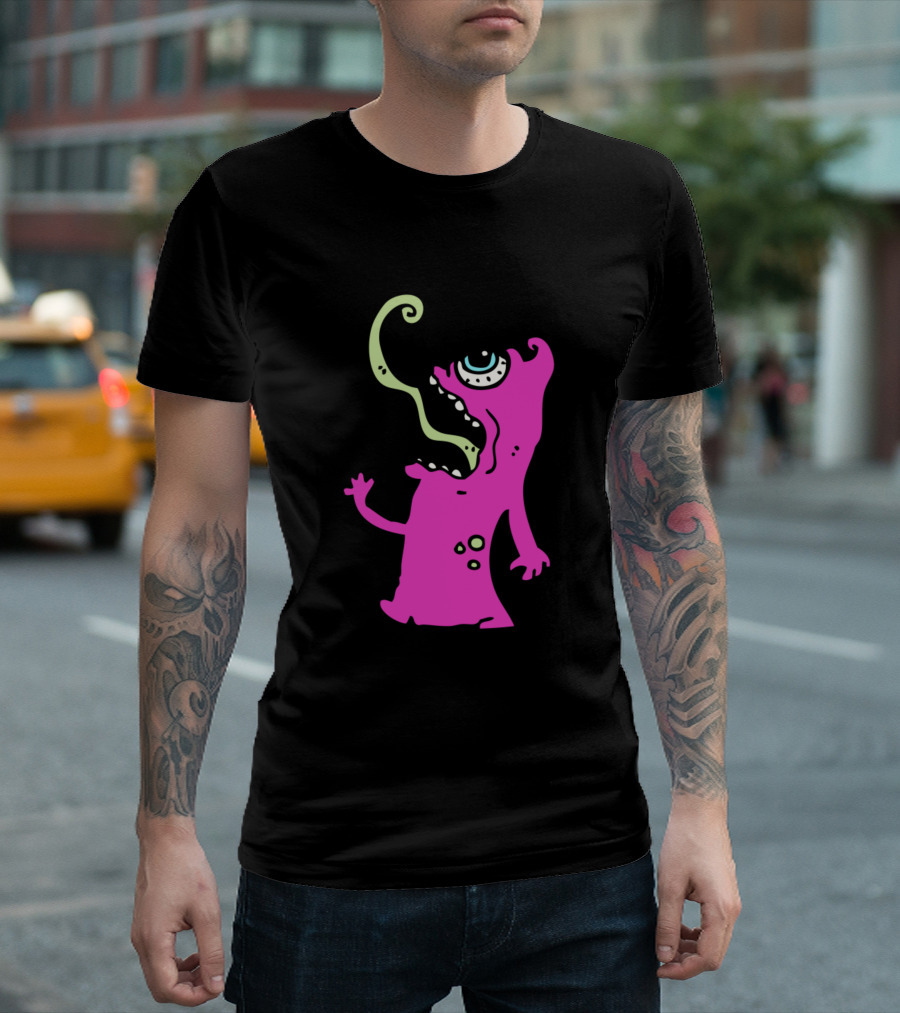 Alien Cyclops Pink Monster T-Shirt
