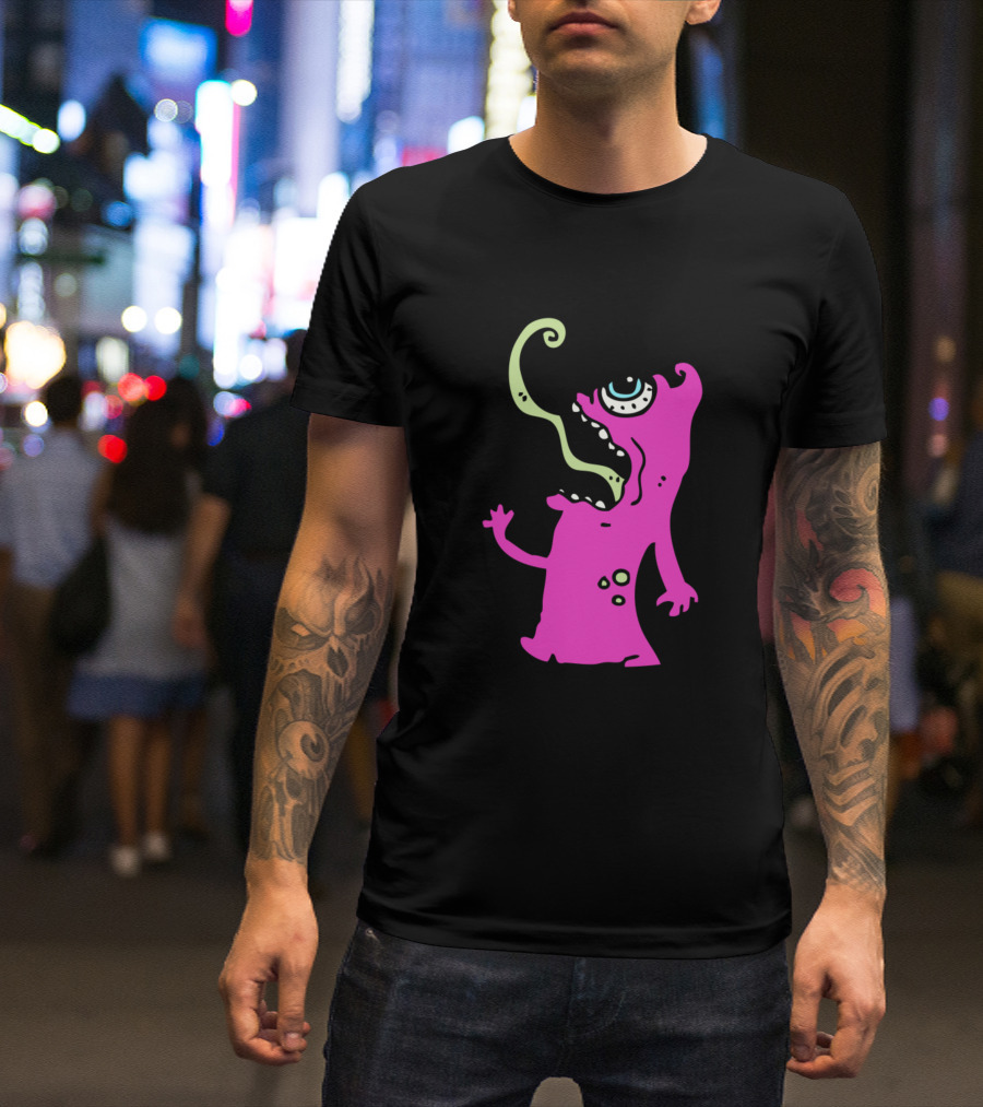Alien Cyclops Pink Monster T-Shirt