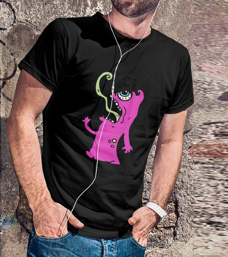 Alien Cyclops Pink Monster T-Shirt