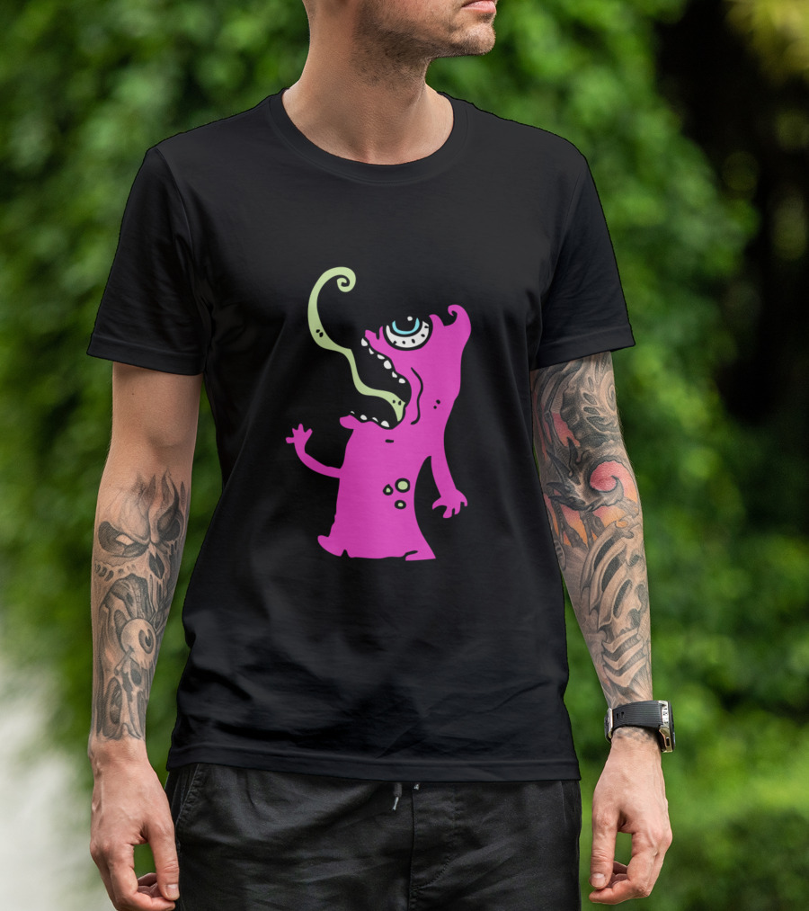 Alien Cyclops Pink Monster T-Shirt