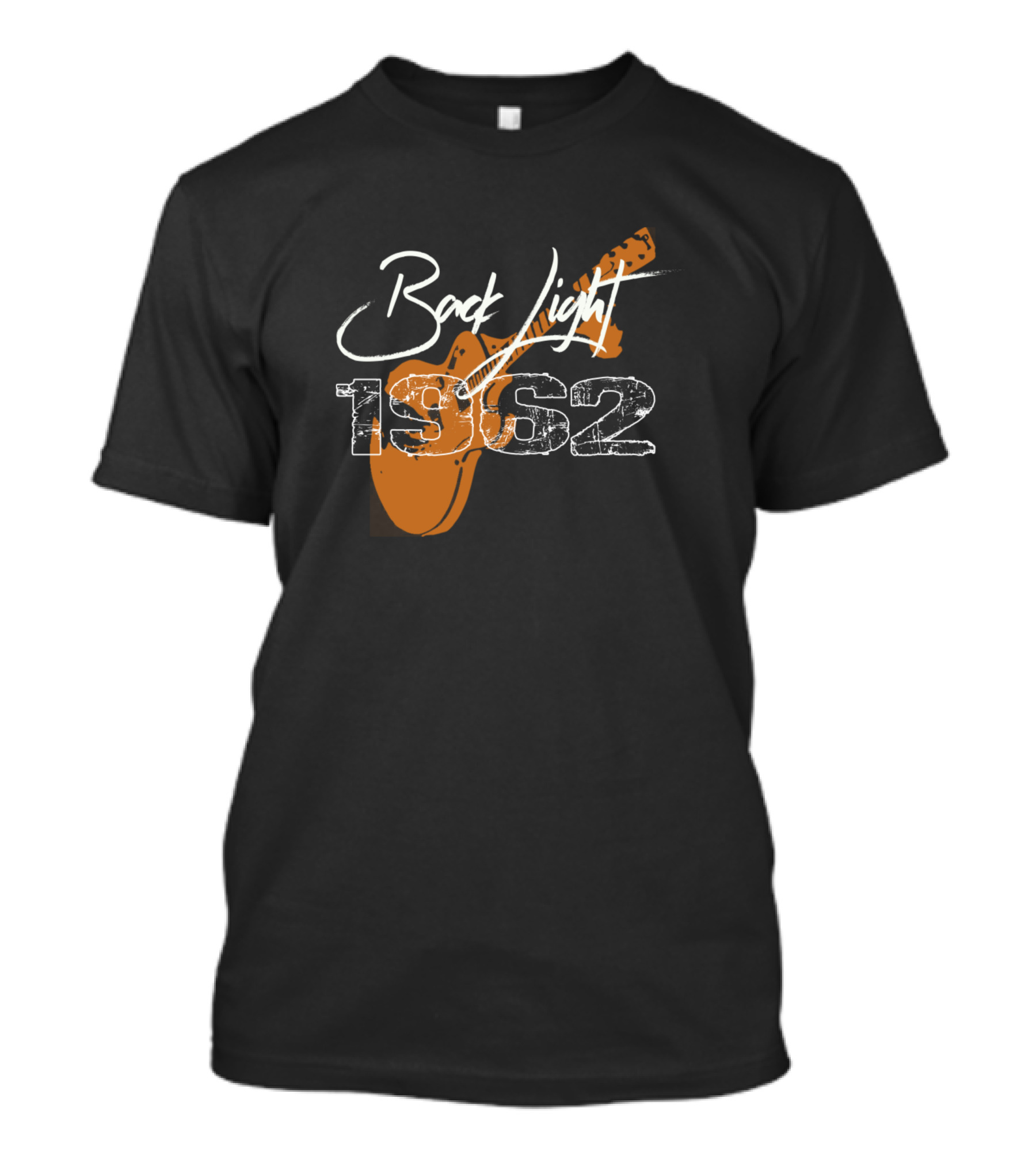 Back Light 1962 Distressed Rock Concert Guitar T-Shirt