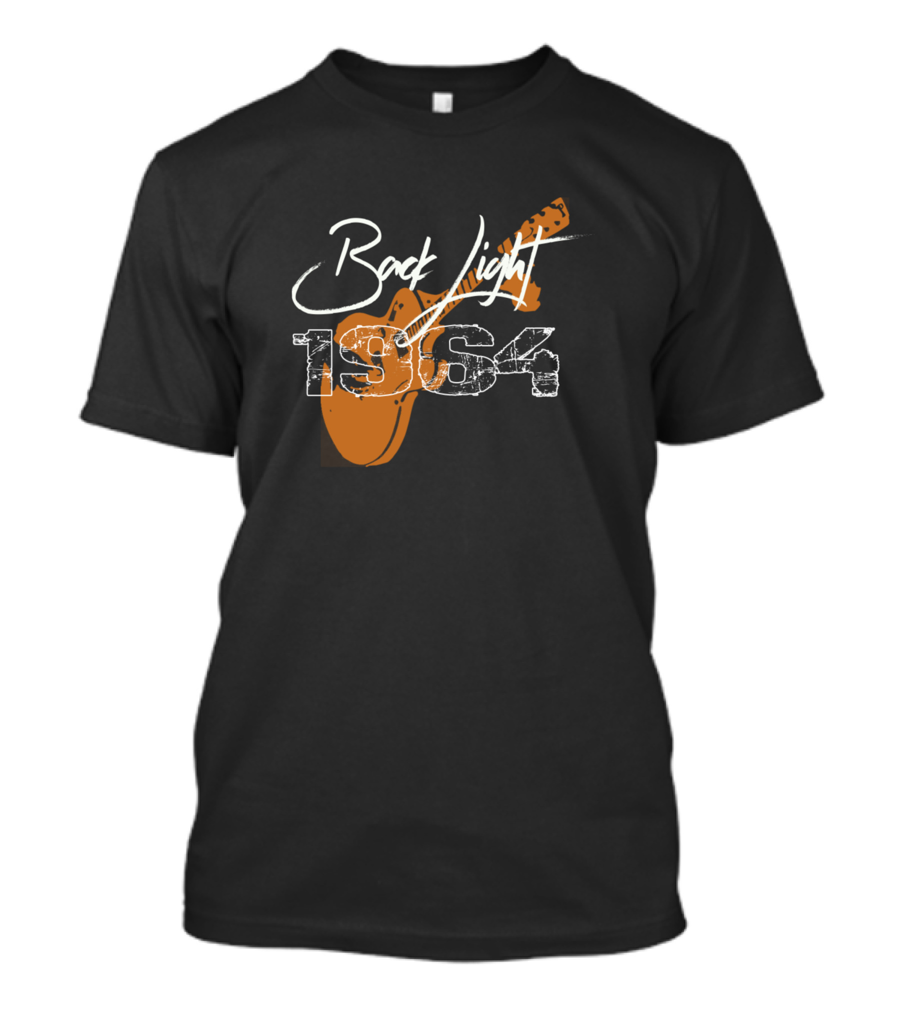 Back Light 1964 Distressed Rock Concert Guitar T-Shirt