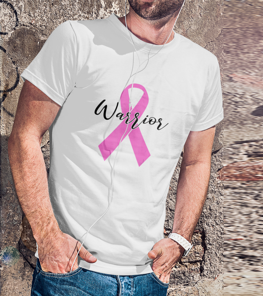 Warrior Pink Ribbon Breast Cancer Awareness T-Shirt