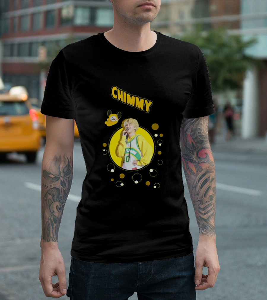 Chimmy BTS J-Hope Character Circle Yellow T-Shirt