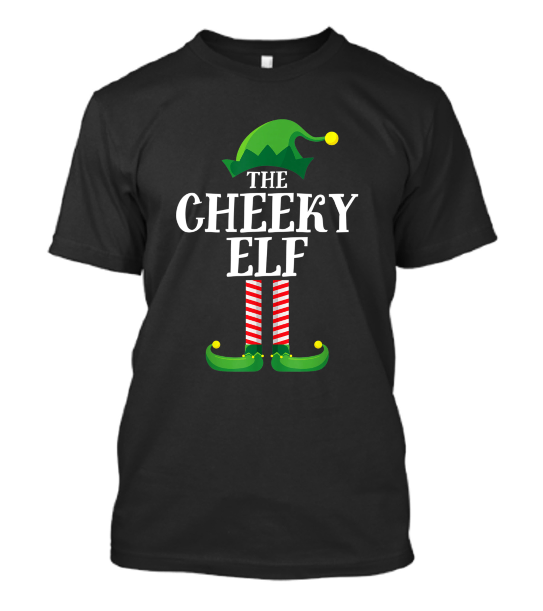 The Cheeky Elf Matching Family Christmas Party Pajamas T-Shirt