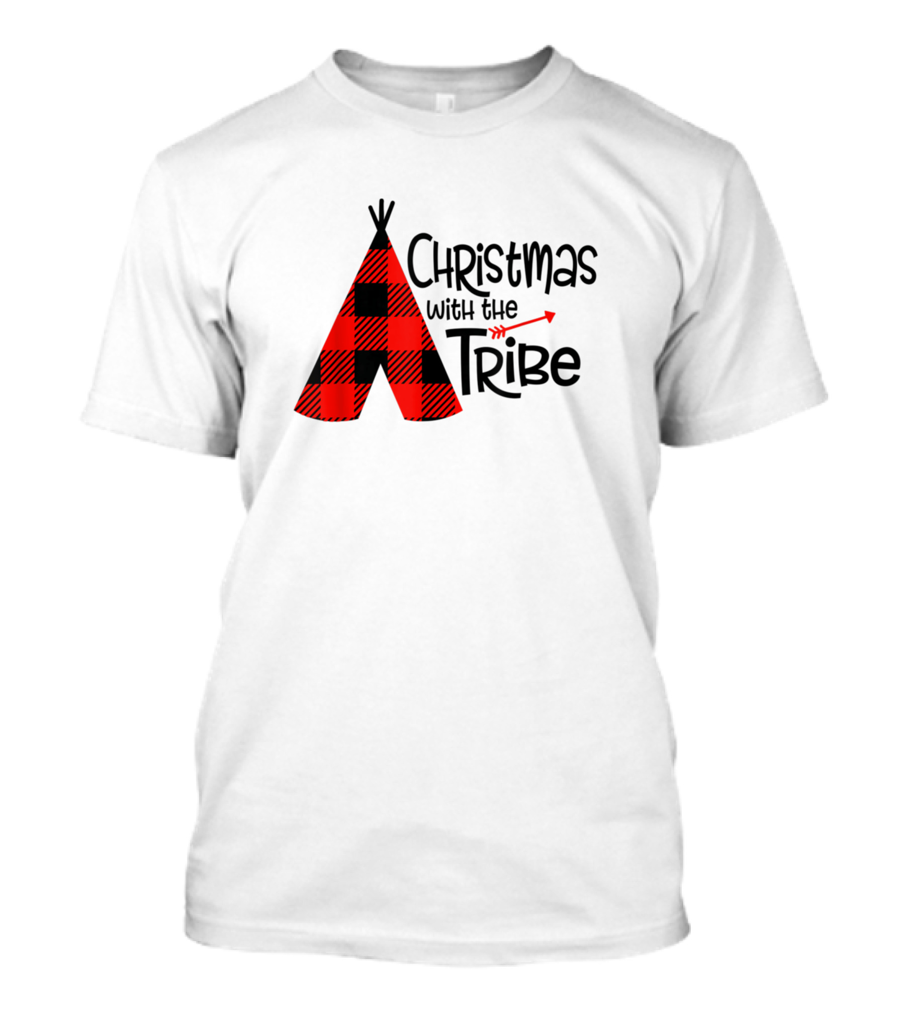 Christmas With The Tribe Buffalo Plaid T-Shirt