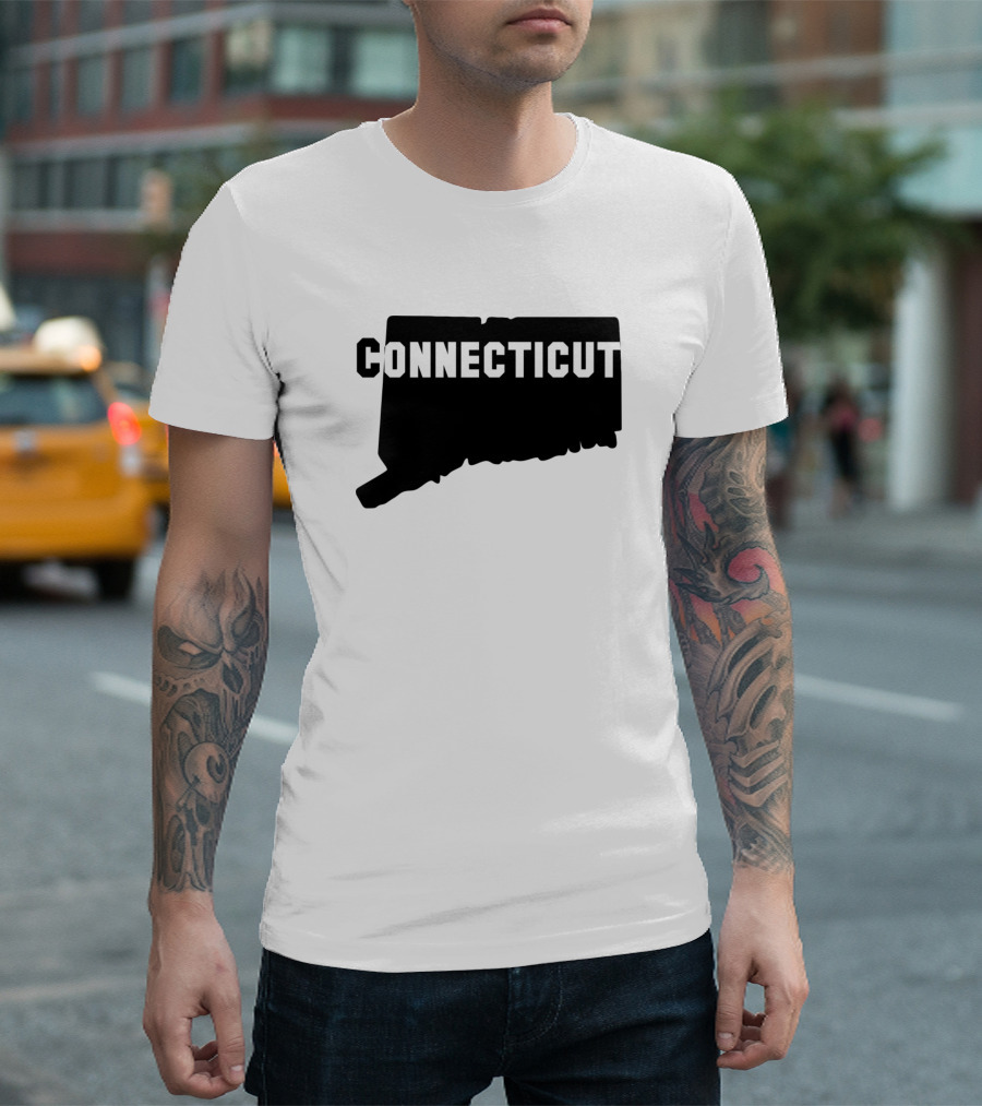 Connecticut State Map T-Shirt