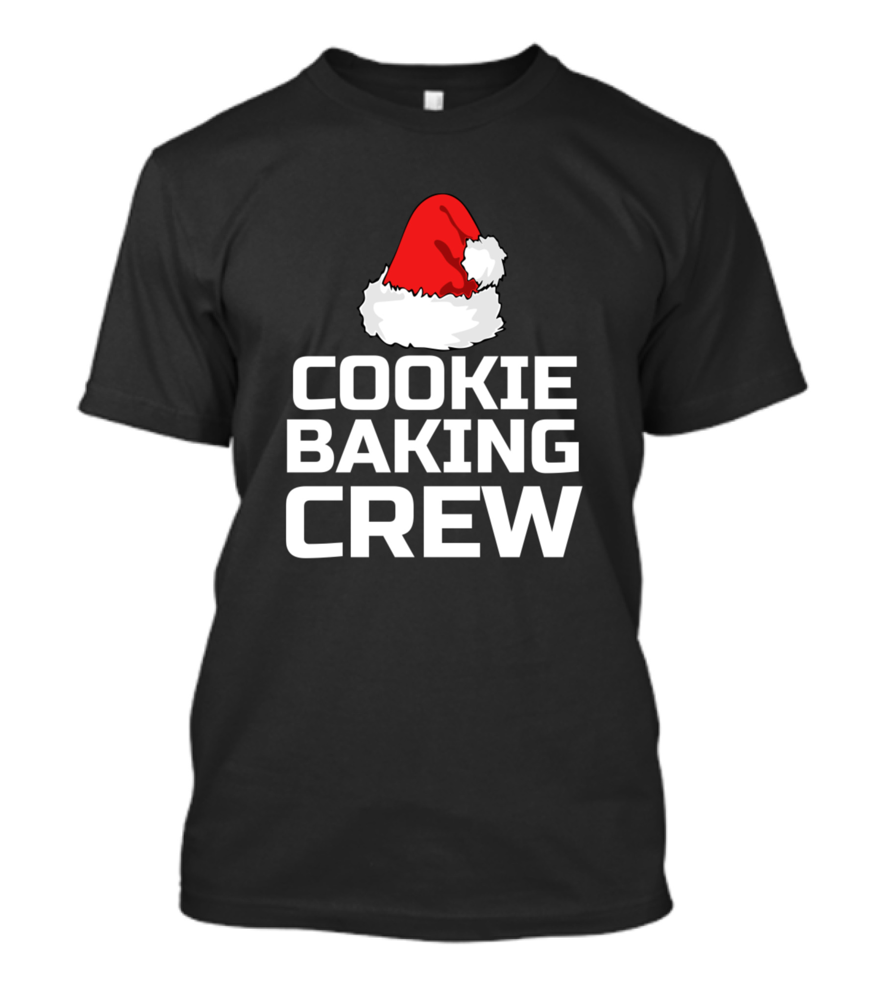 Cookie Baking Crew Funny Christmas Gingerbread Santa Hat T-Shirt