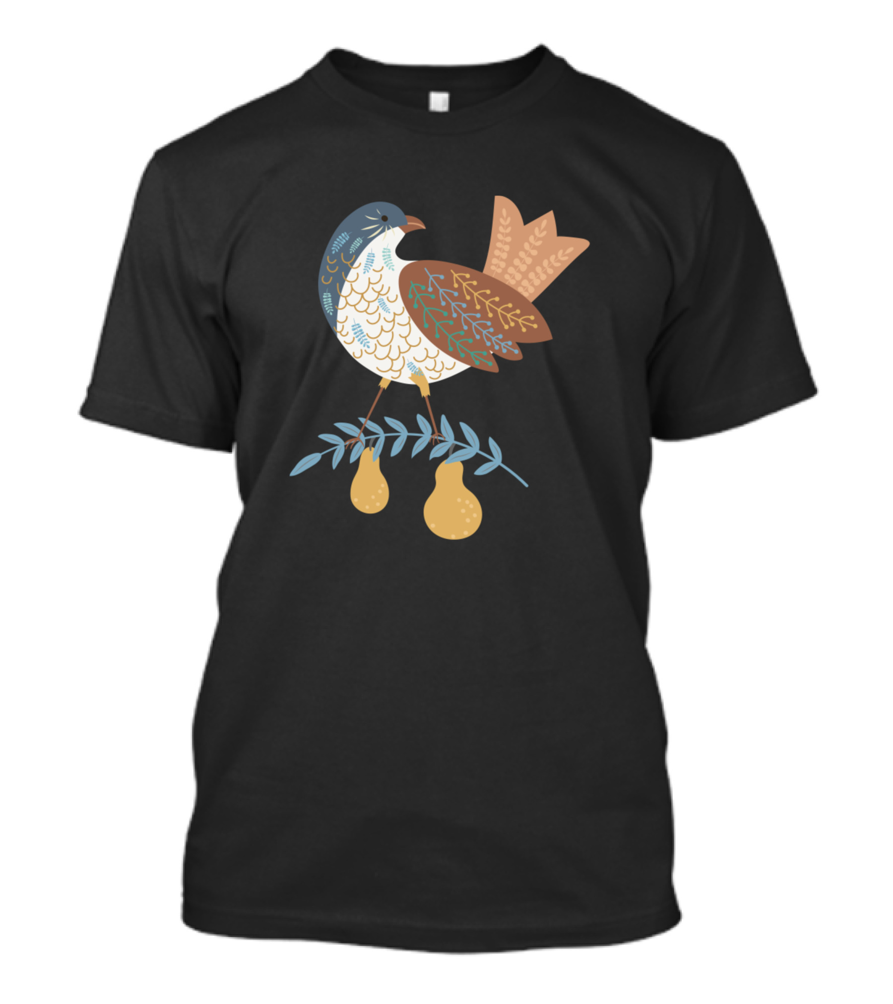 Partridge In Pear Tree Folk T-Shirt