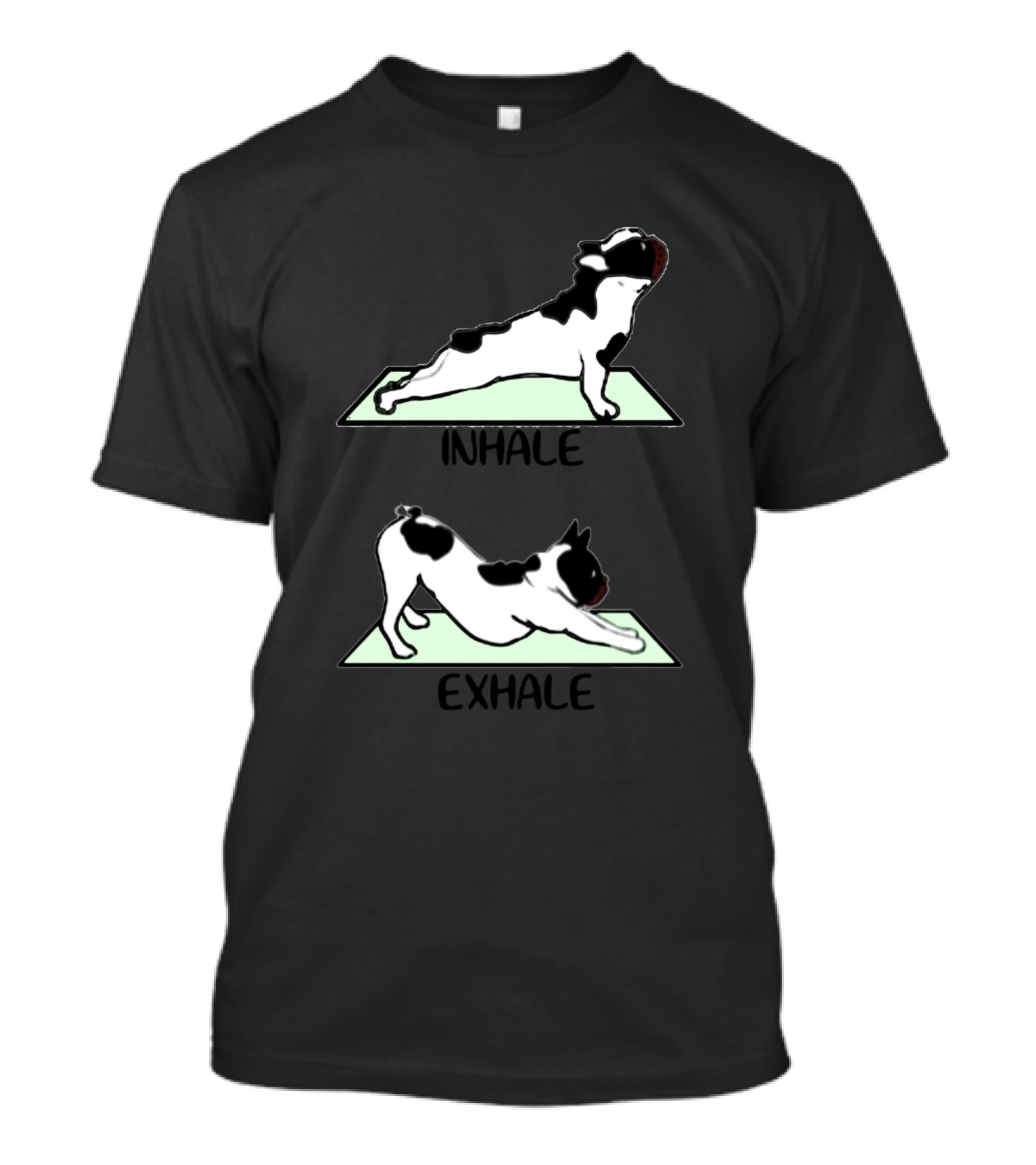 French Bulldog Yoga Inhale Exhale Mat Stretching Poses T-Shirt