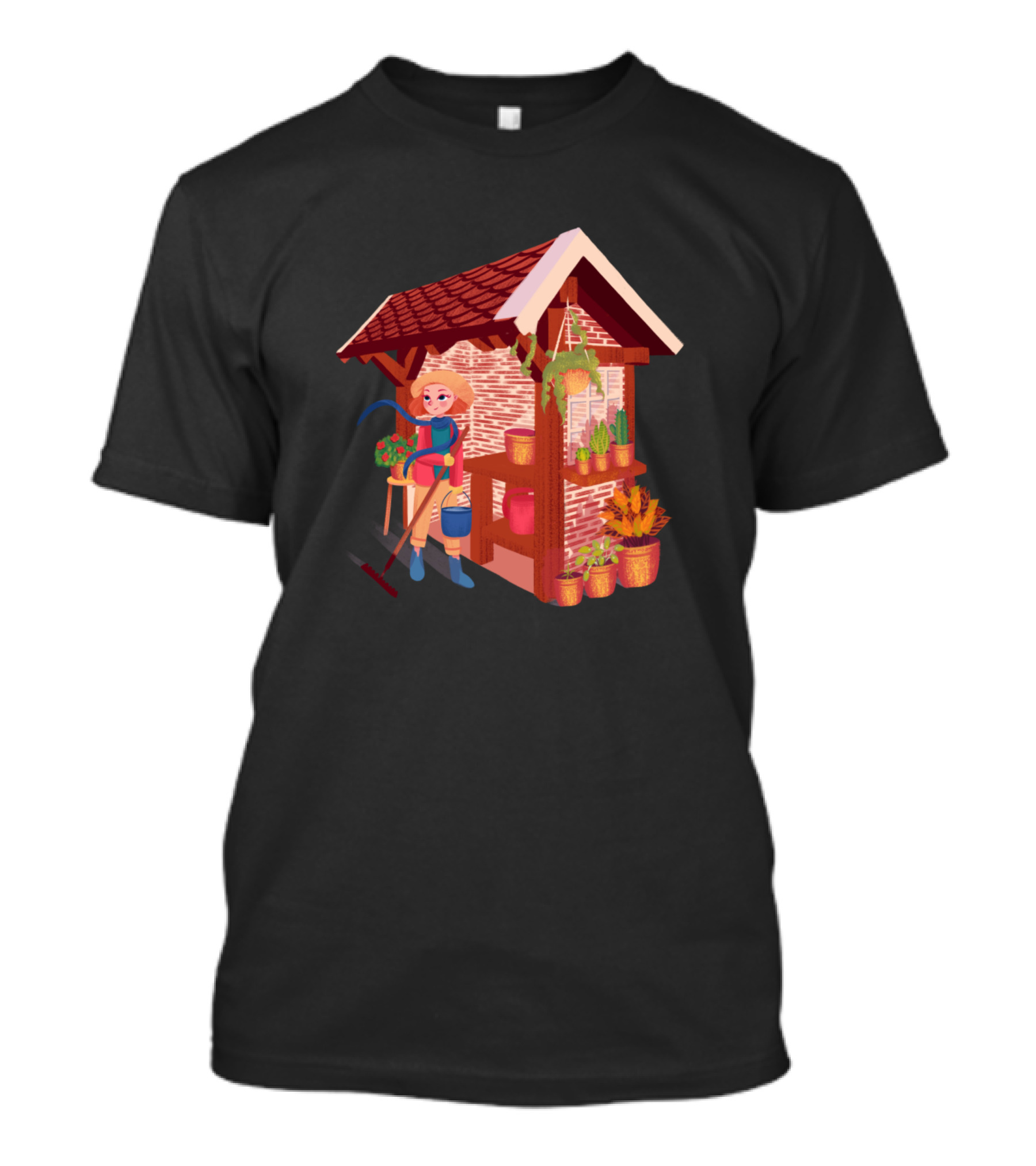 Charming Garden Farmer By Rustic Shed T-Shirt