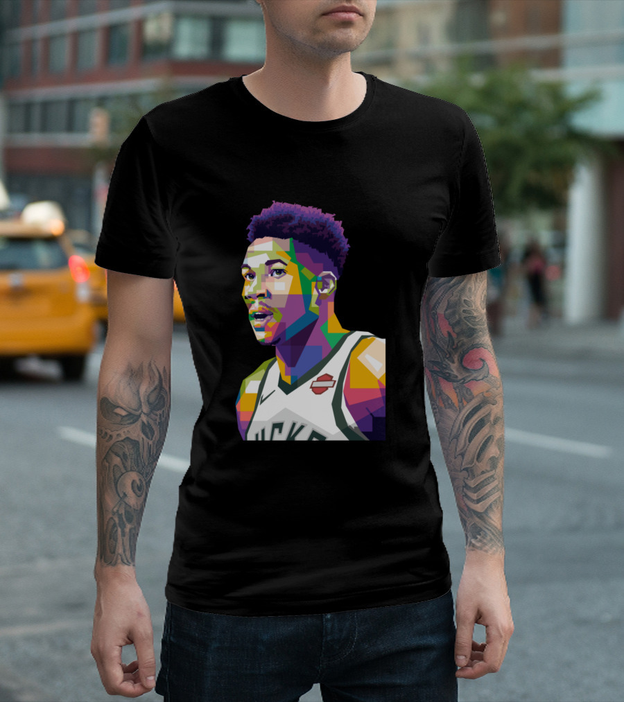 Giannis Sina Ugo Antetokounmpo Milwaukee Bucks WPAP T-Shirt