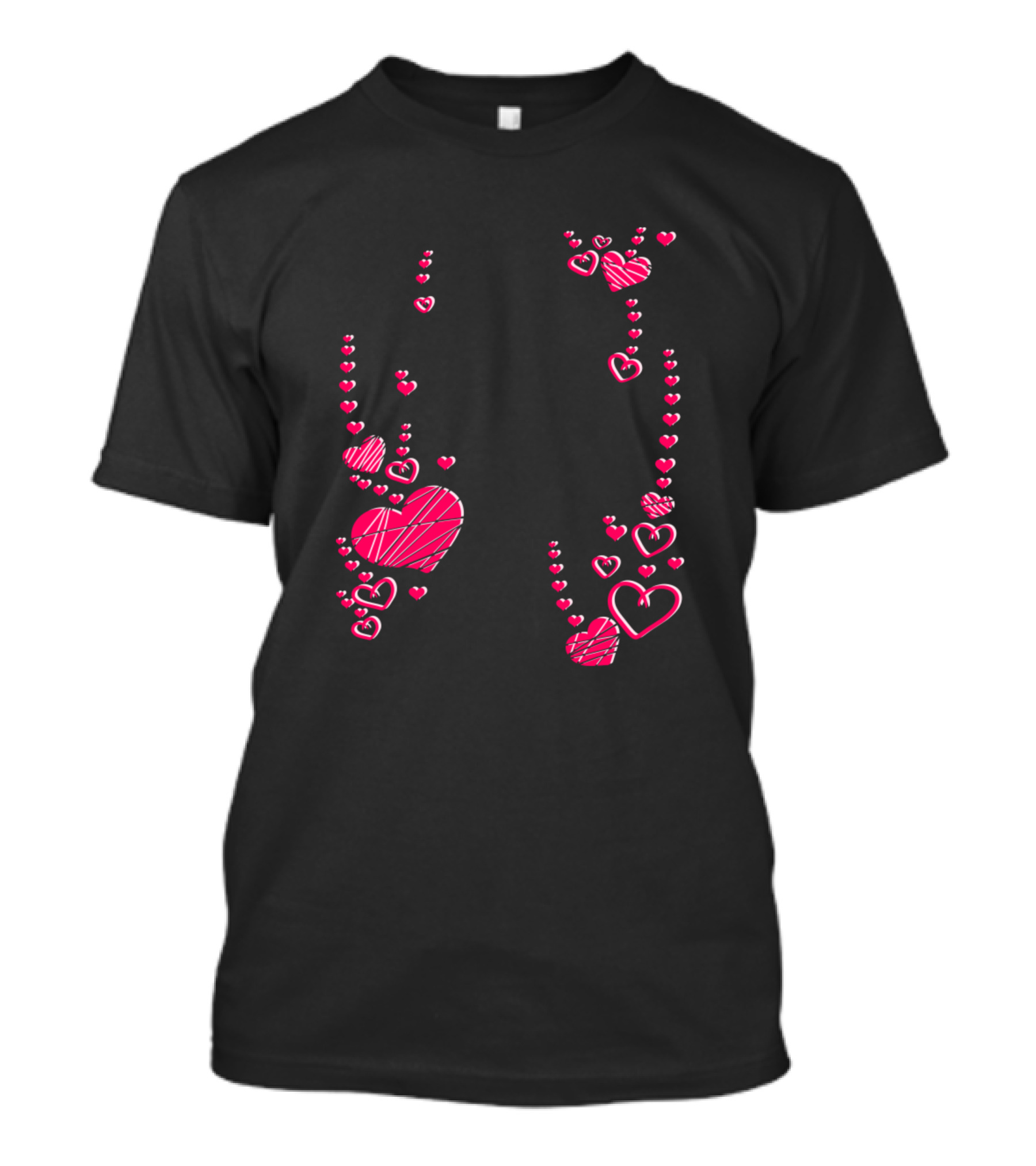 Valentine Heart Love Pattern Beautiful Figures T-Shirt