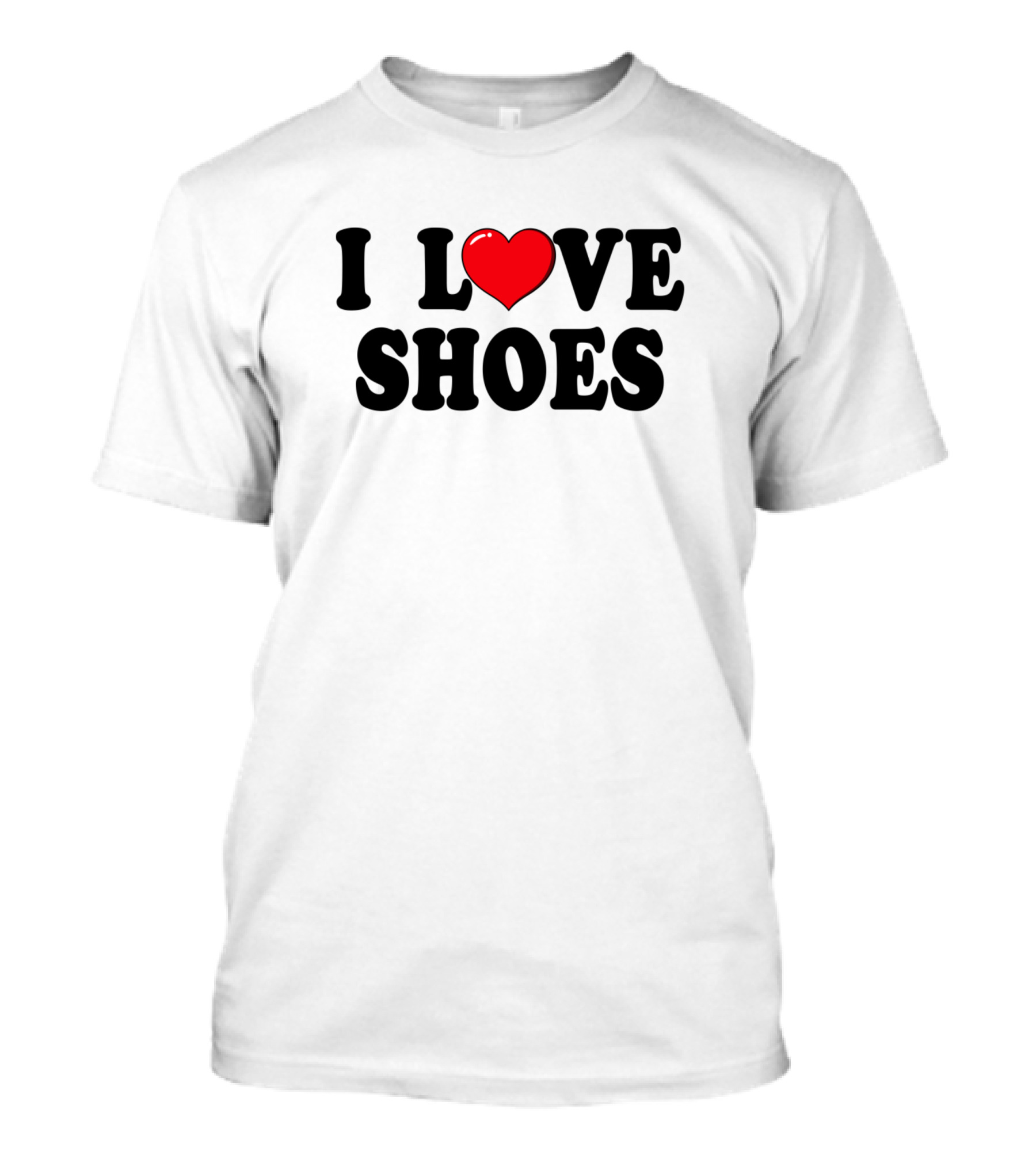 I Heart Shoes Typography T-Shirt