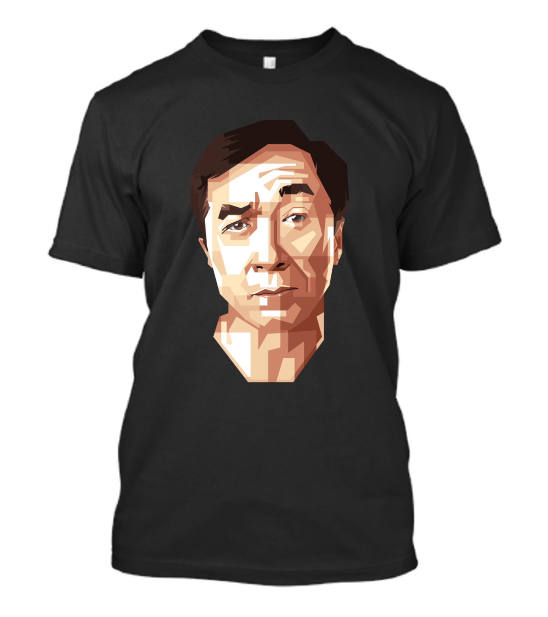 Jackie Chan Geometric Style Portrait T-Shirt