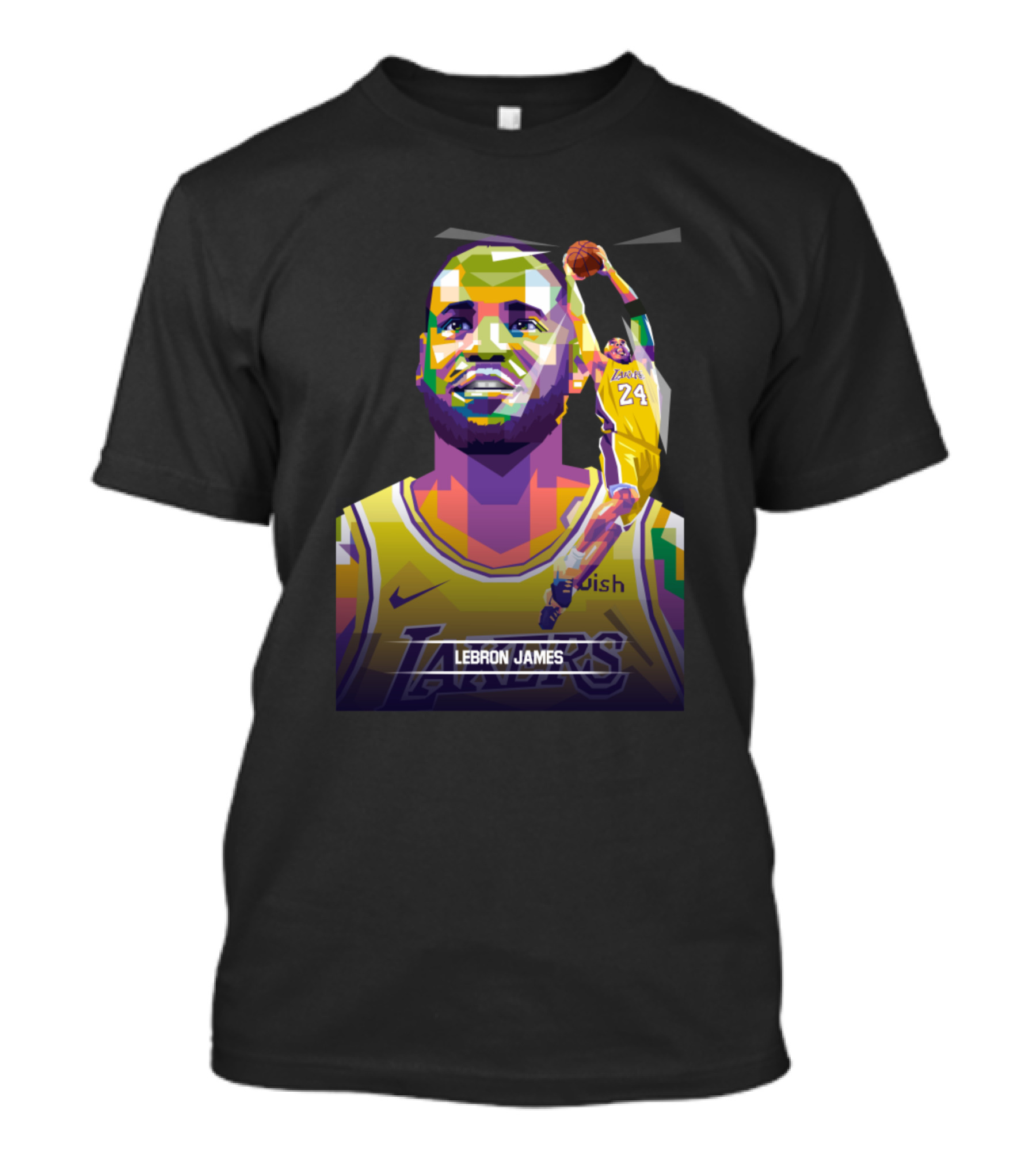 Lebron James Lakers Splash Vibrant T-Shirt