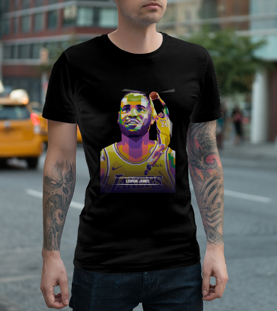 Lebron James Lakers Splash Vibrant T-Shirt