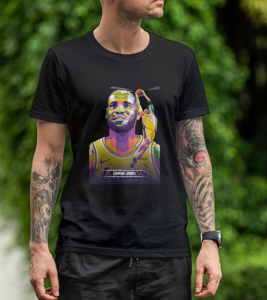 Lebron James Lakers Splash Vibrant T-Shirt