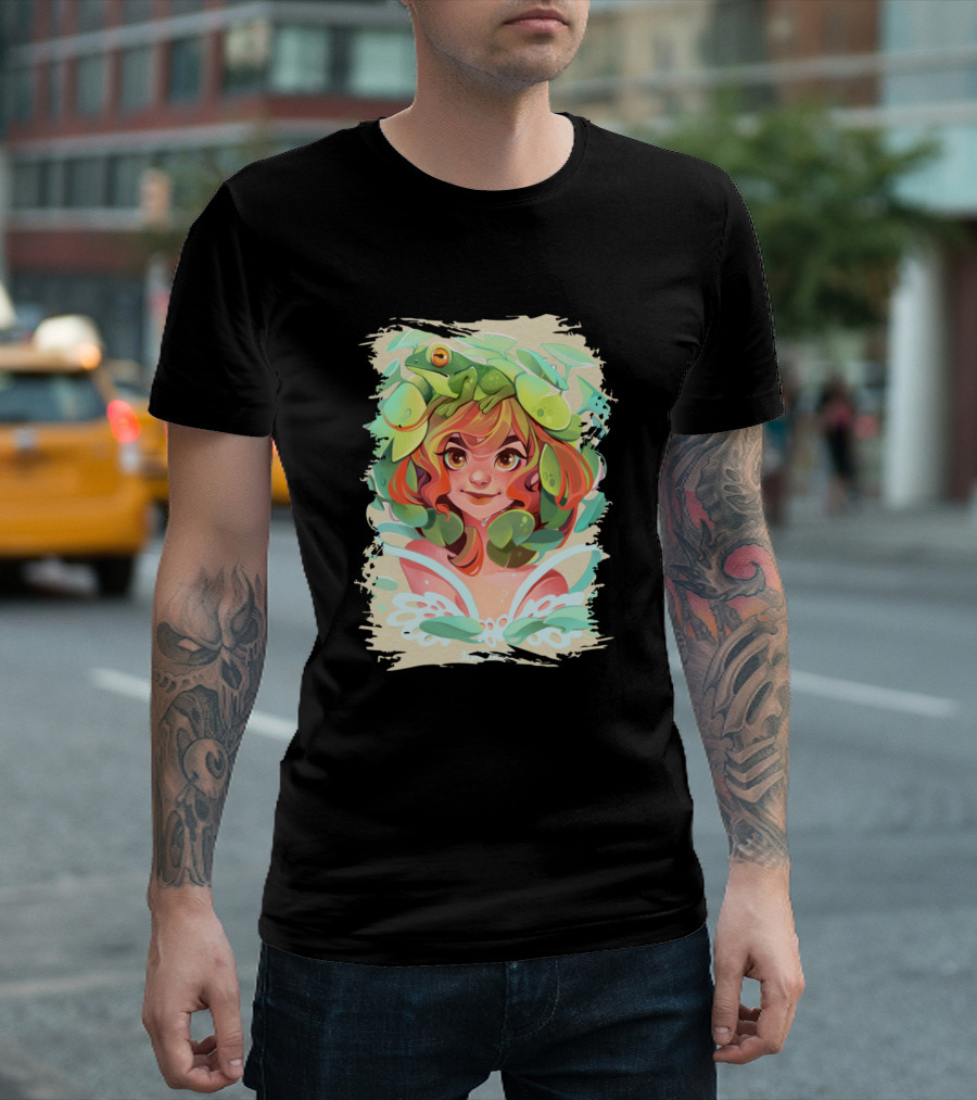 Nature Girl Forest Frog Hair Floral T-Shirt