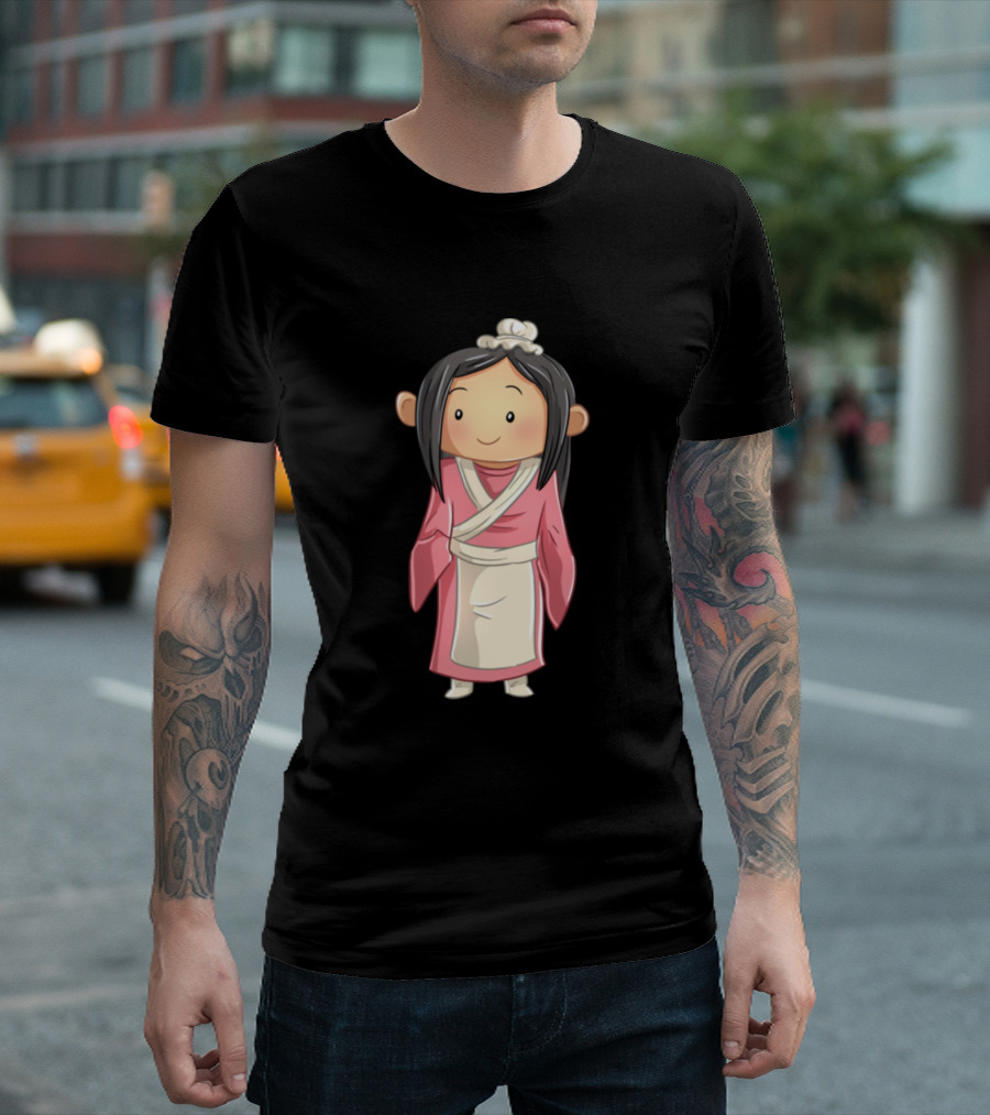 Nightingale House Maid in Pink Kimono Style T-Shirt