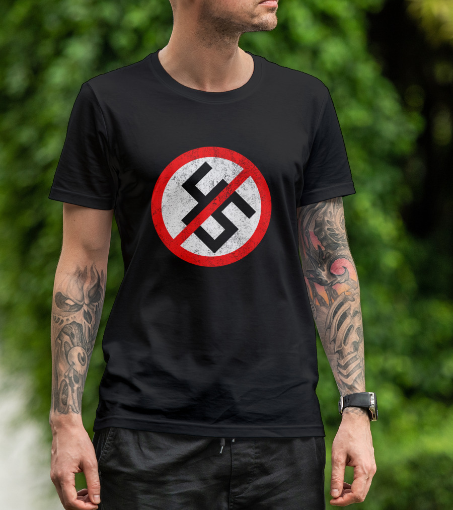 No Nazi Swastika Symbol Prohibition T-Shirt