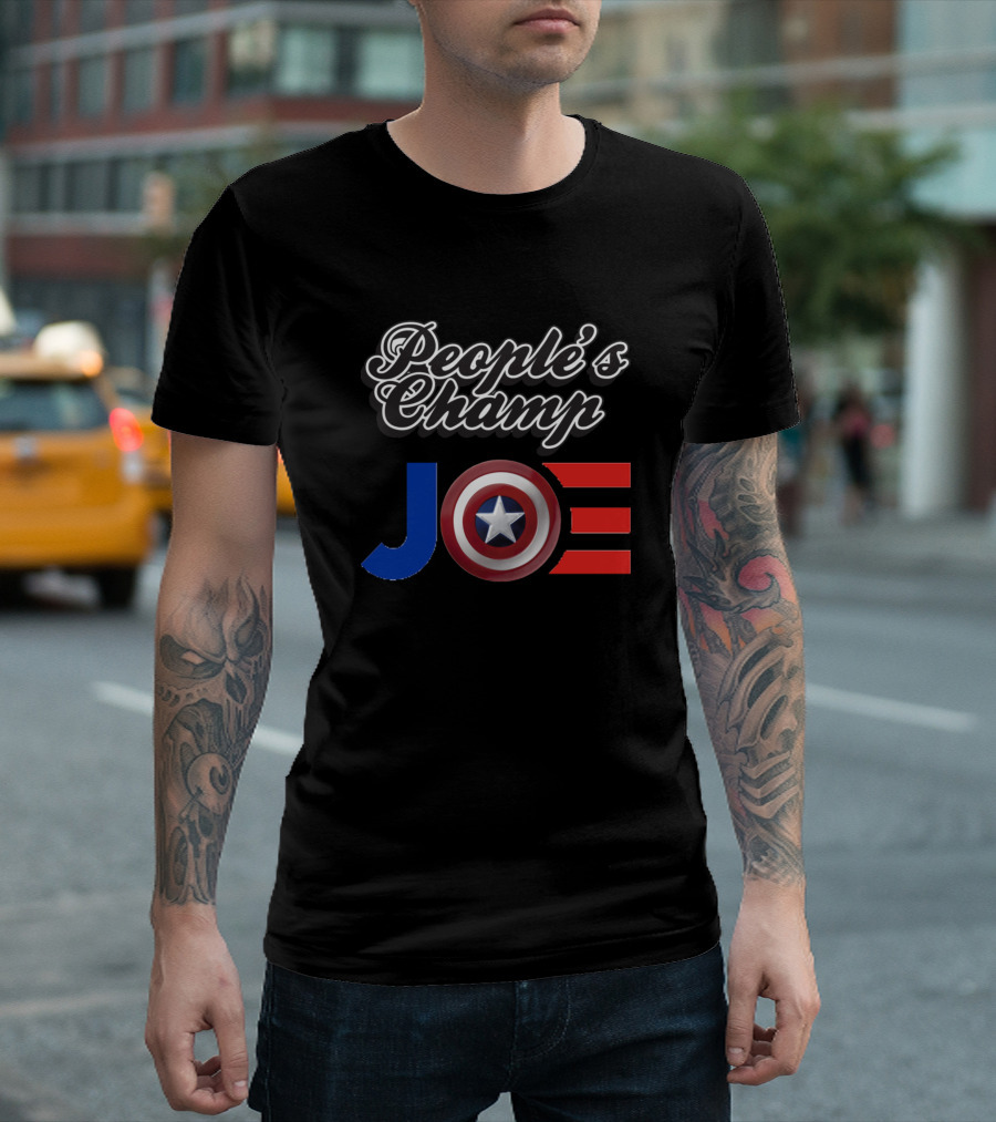 People's Champ Joe Captain America Shield T-Shirt