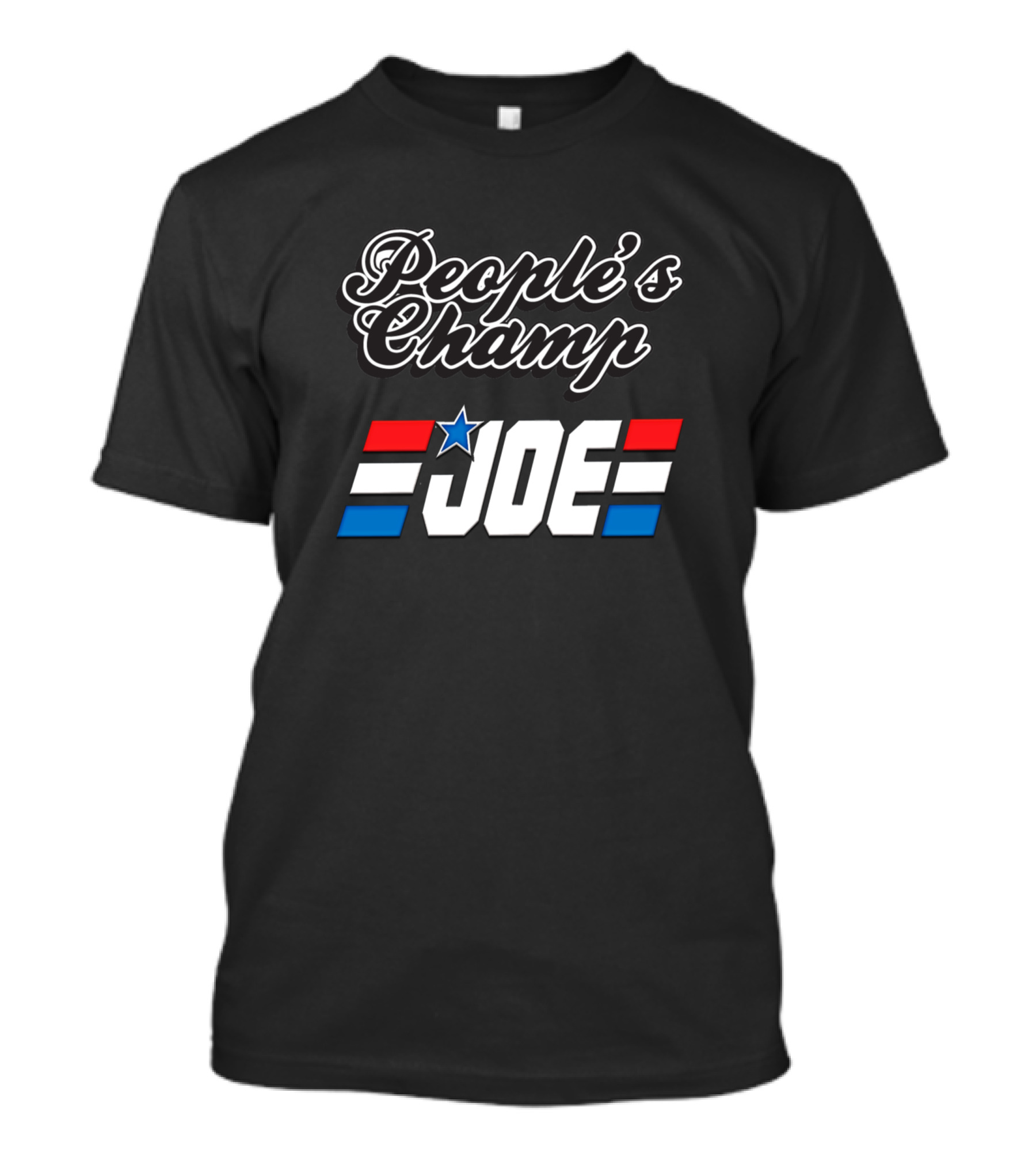 People's Champ Joe Star Red Blue Stripes T-Shirt