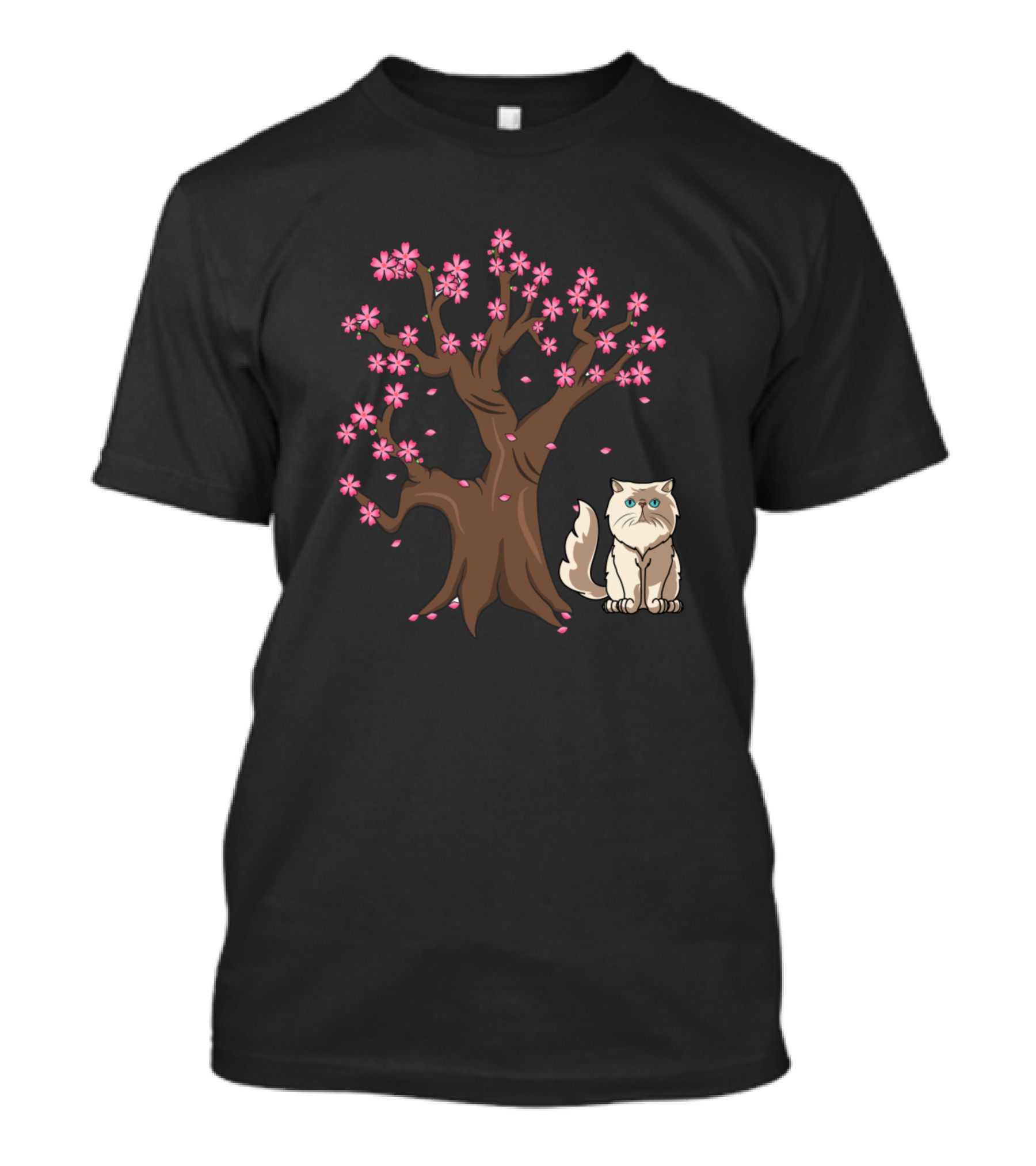 Persian Cat Love R Japanese Cherry Blossom Tree T-Shirt