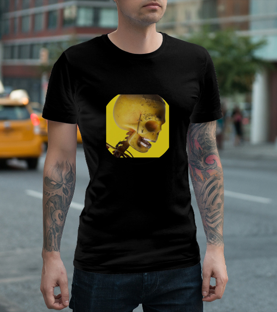 Post Malone Stay Away Yellow Skull T-Shirt