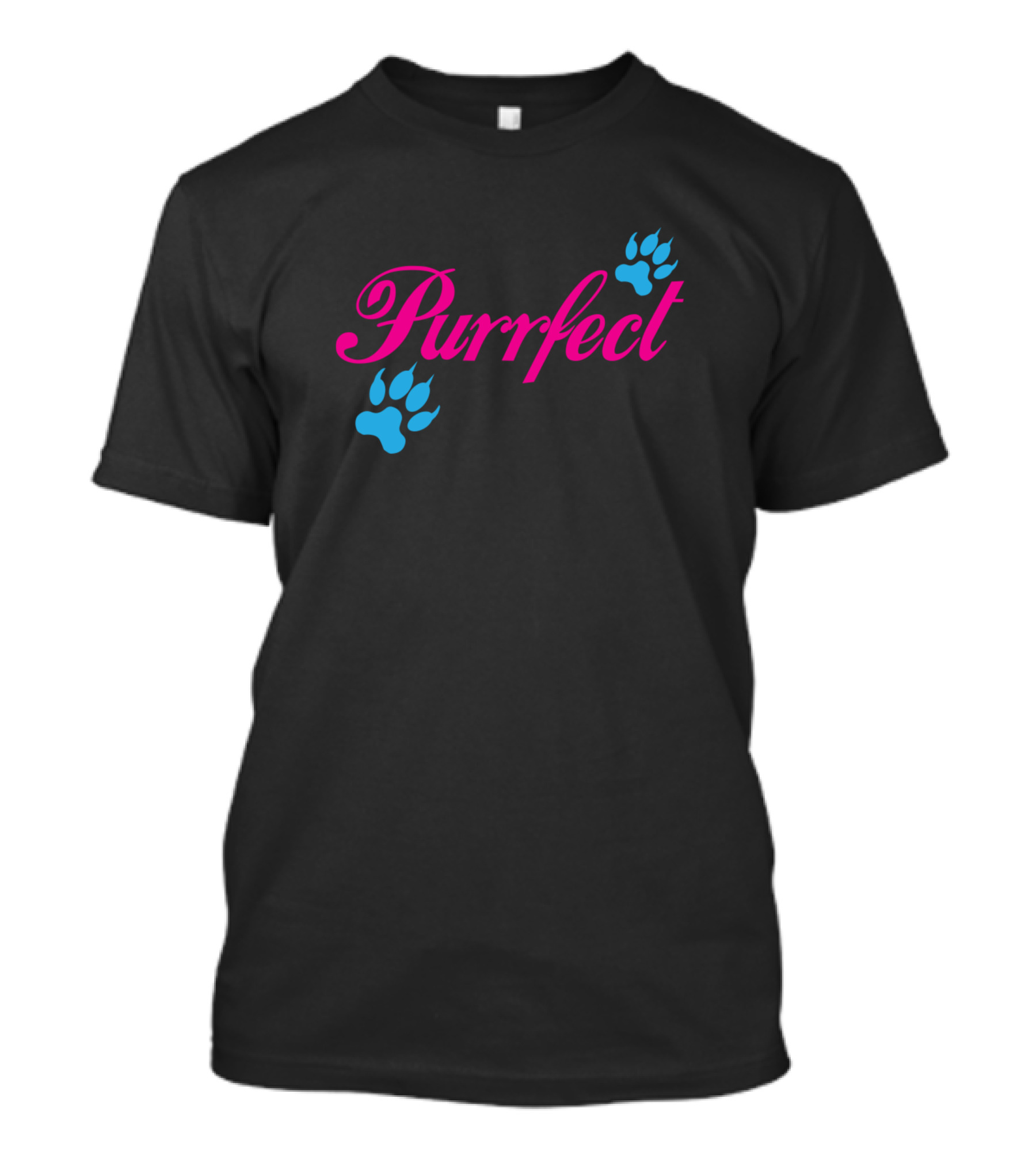 Purrfect Cool Cats Eat Drink And Be Meowy Fun Cats Paws T-Shirt