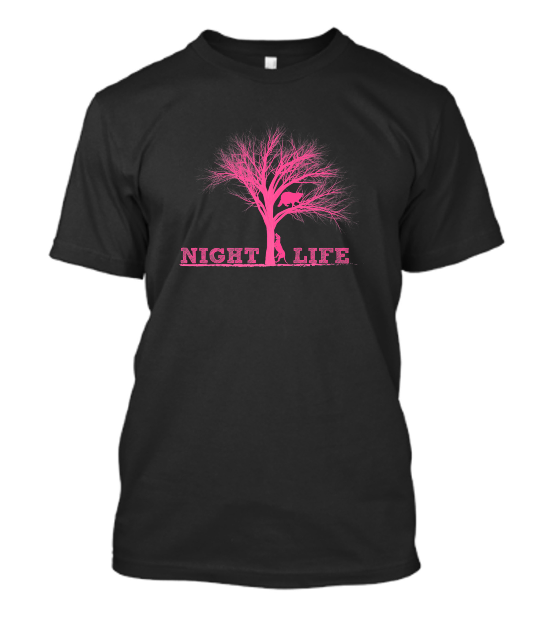 Raccoon Night Life Coon Hunting Treeing Dogs T-Shirt