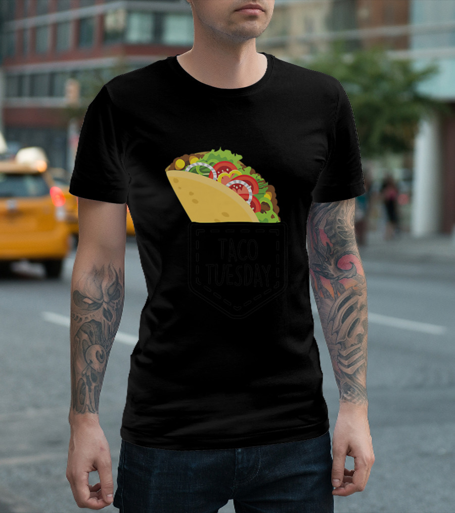 Taco in Pocket Taco Tuesday Funny T-Shirt