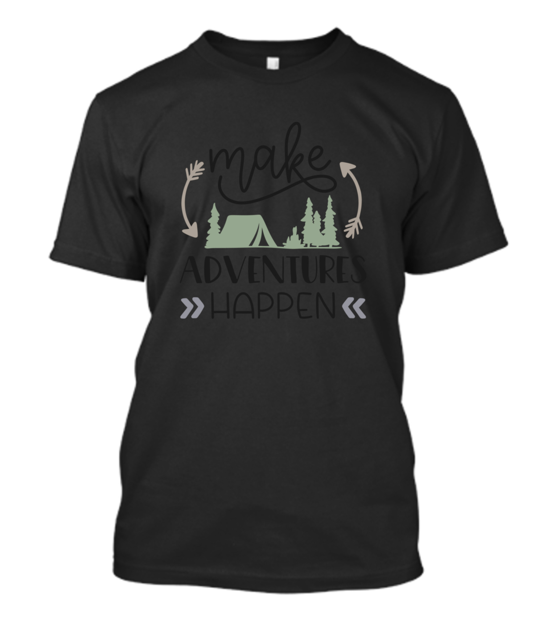 Make Adventures Happen Camping Nature T-Shirt