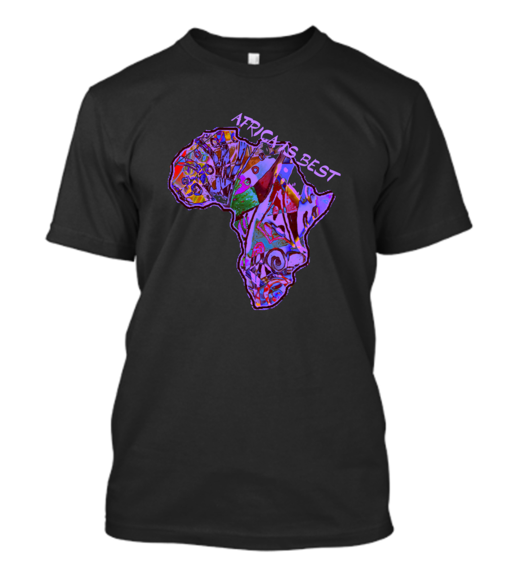 Africans Best Colorful Rainbow Nations Lilac Map T-Shirt